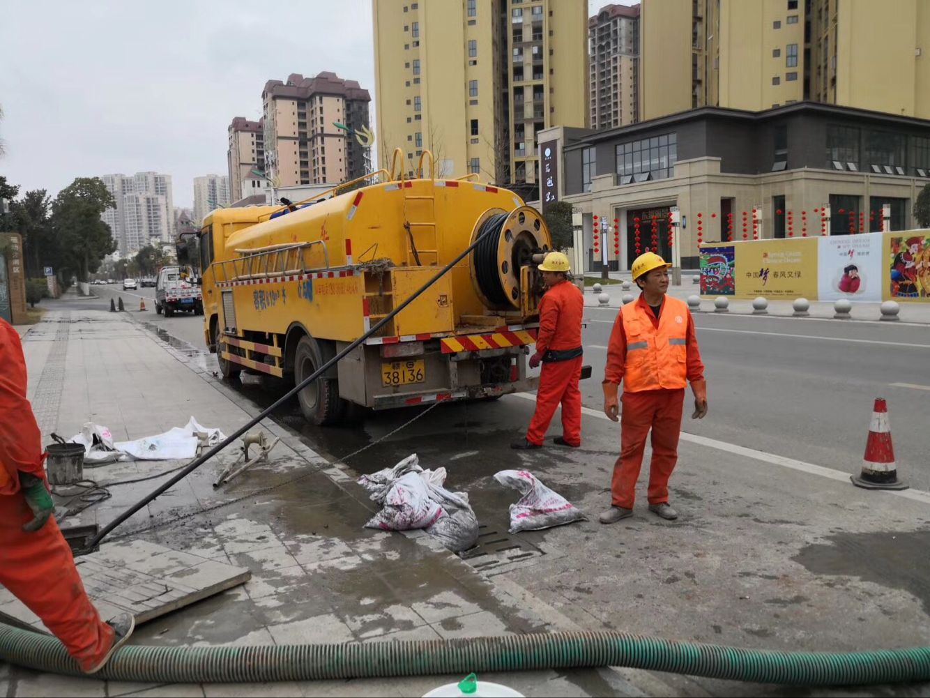 金江镇排污管道清淤-管道清洗